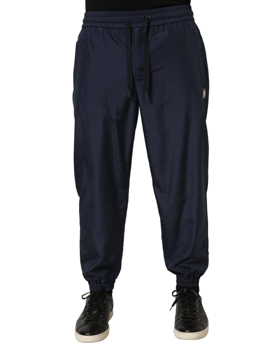Dolce &amp; Gabbana Dark Blue Polyester Jogger Sweatpants Pants