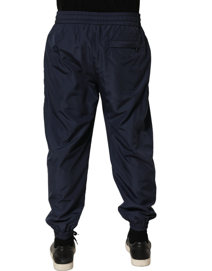 Dolce &amp; Gabbana Dark Blue Polyester Jogger Sweatpants Pants