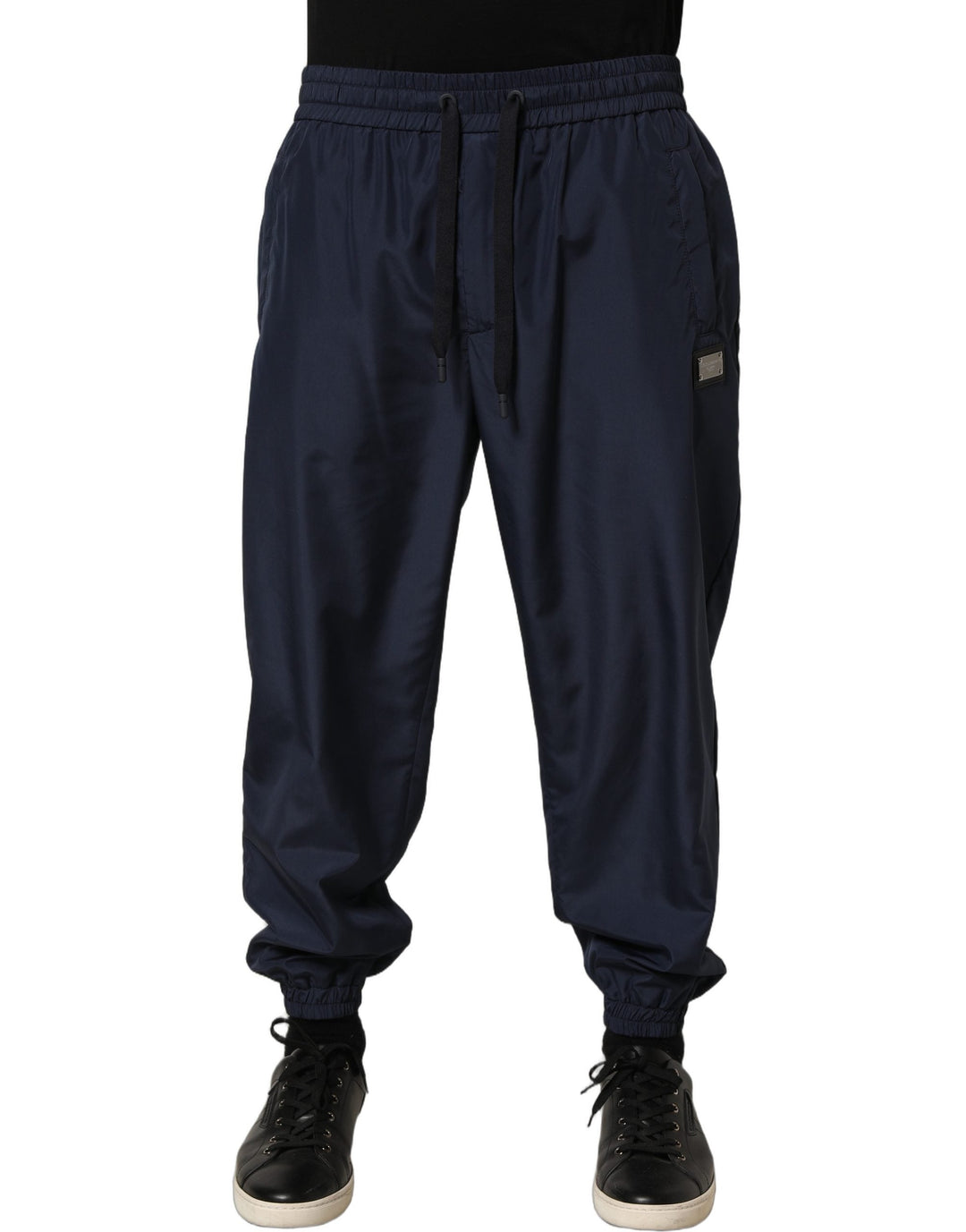 Dolce &amp; Gabbana Dark Blue Polyester Jogger Sweatpants Pants