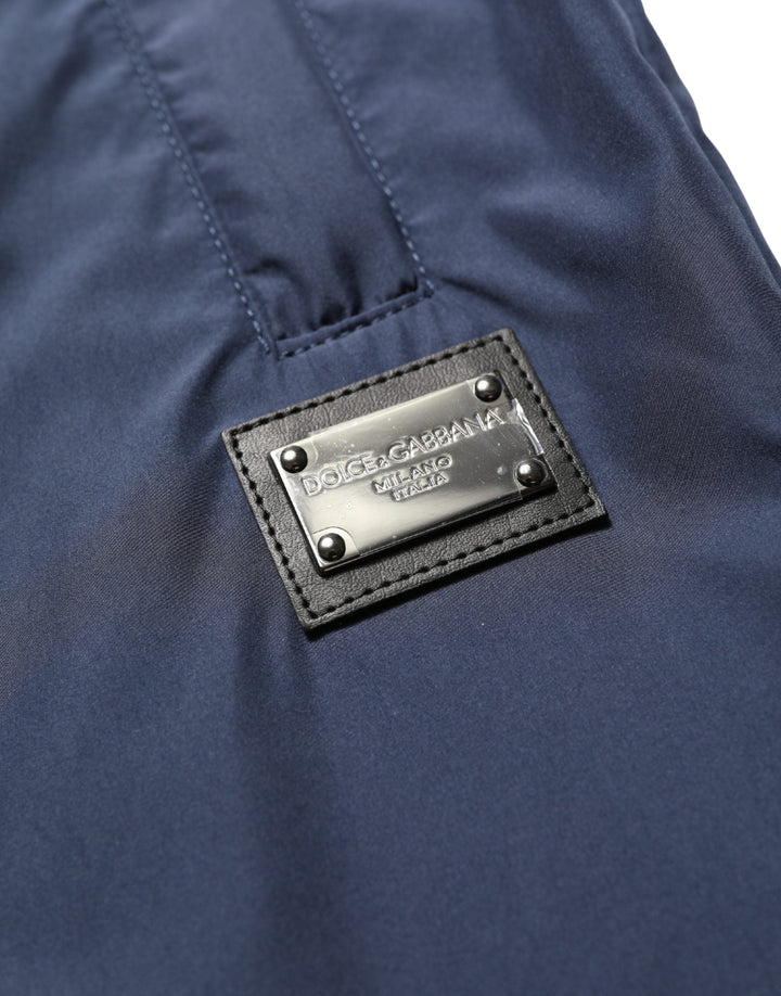 Dolce &amp; Gabbana Dark Blue Polyester Jogger Sweatpants Pants