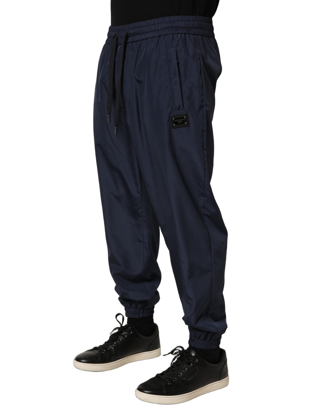 Dolce &amp; Gabbana Dark Blue Polyester Jogger Sweatpants Pants