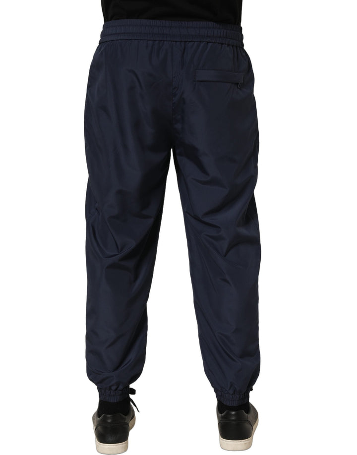 Dolce &amp; Gabbana Dark Blue Polyester Jogger Sweatpants Pants