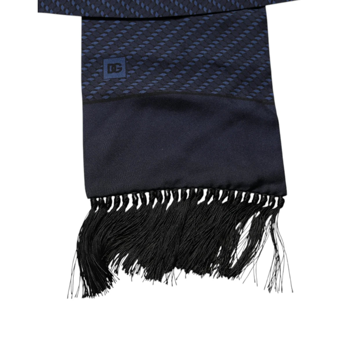 Dolce & Gabbana Dark Blue Silk Wrap Scarf for Men