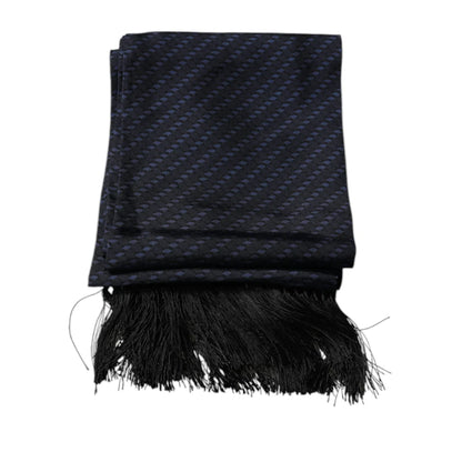 Dolce & Gabbana Dark Blue Silk Wrap Scarf for Men