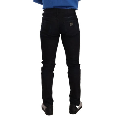 Dolce & Gabbana Dark Blue Skinny Denim Slim Fit Sensation Jeans