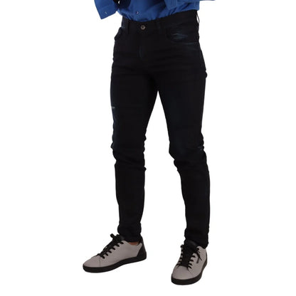 Dolce & Gabbana Dark Blue Skinny Denim Slim Fit Sensation Jeans