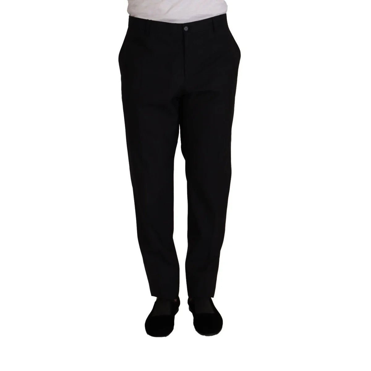Dolce & Gabbana Dark Blue Virgin Wool Tuxedo Trousers