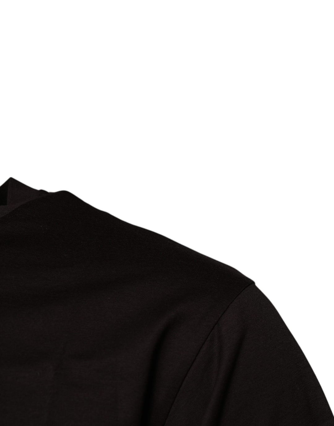 Dolce &amp; Gabbana Dark Brown Logo Cotton Crew Neck T-shirt