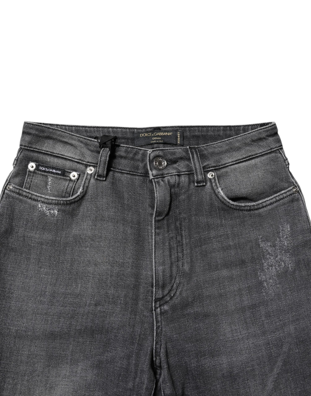 Dolce &amp; Gabbana Dark Gray Audrey Cotton Skinny Denim Jeans