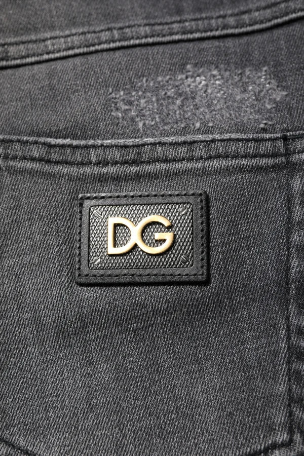 Dolce &amp; Gabbana Dark Gray AUDREY Cotton Skinny Denim Jeans