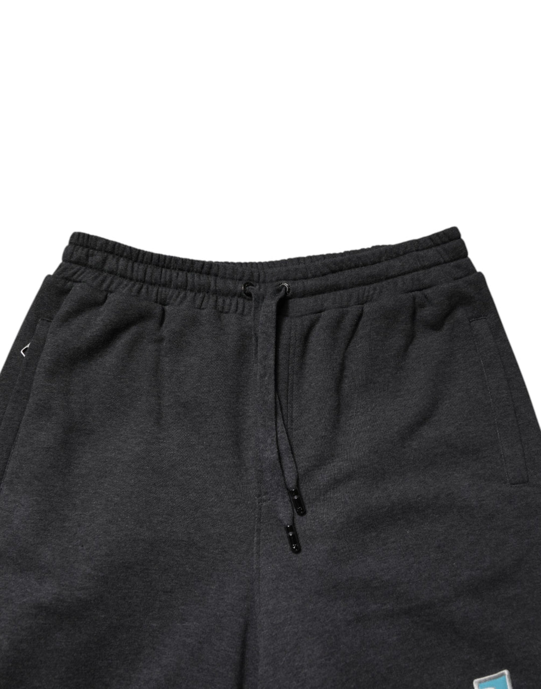 Dolce &amp; Gabbana Dark Gray Cotton Layered Straight Sweatpants Pants