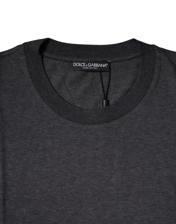Dolce &amp; Gabbana Dark Gray Crew Neck Short Sleeves T-shirt