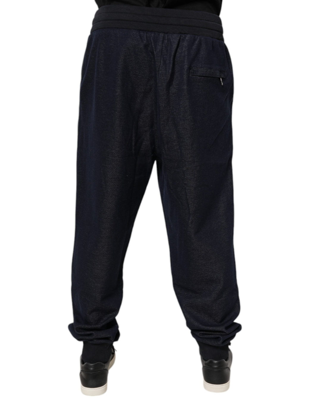 Dolce &amp; Gabbana Dark Gray Jacquard Jogger Men Sweatpants Pants