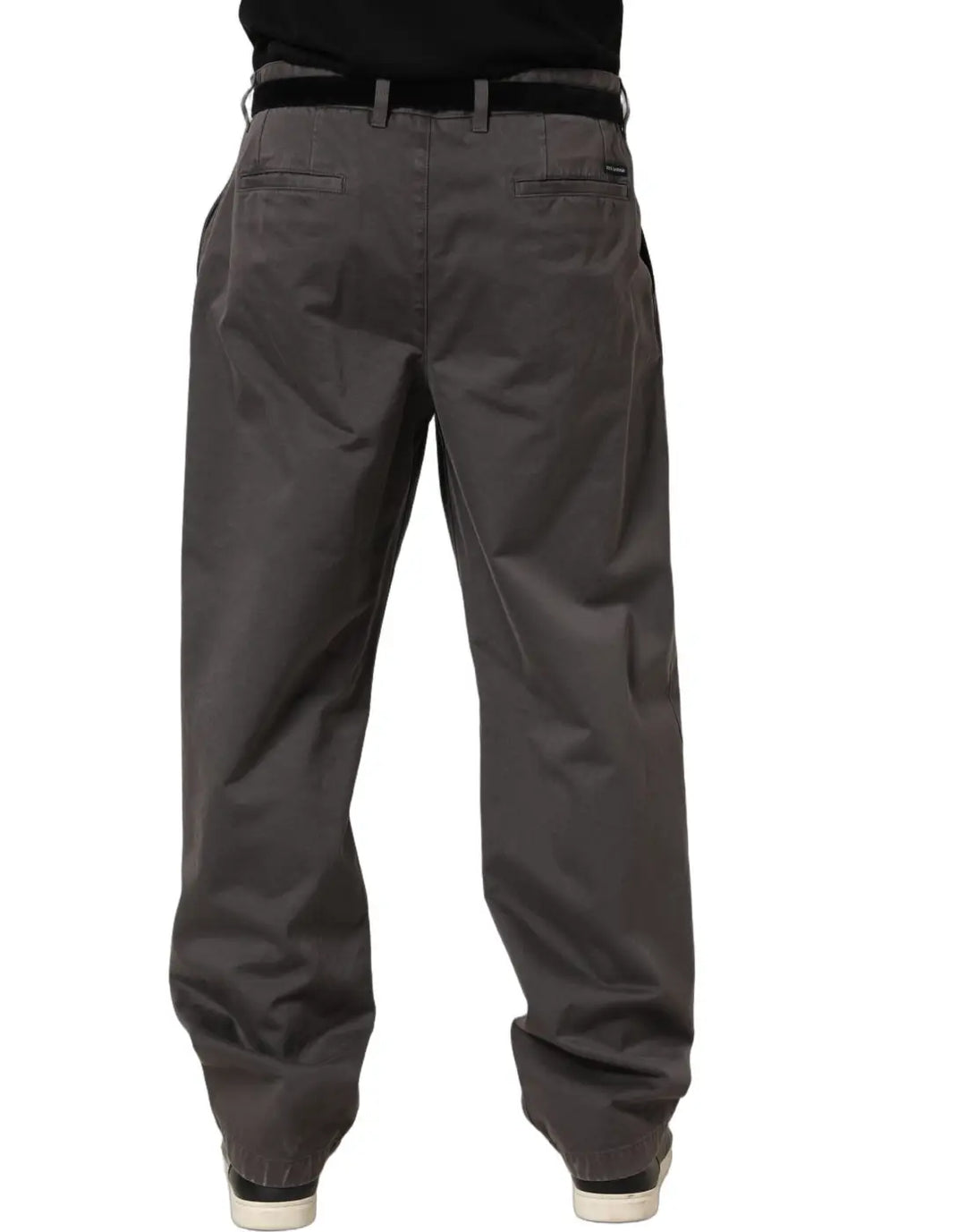 Dolce &amp; Gabbana Dark Gray MidWaist Straight Men Trouser Pants