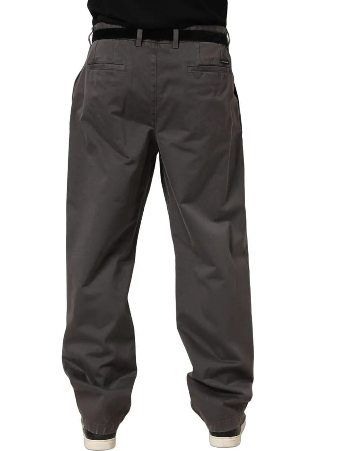 Dolce &amp; Gabbana Dark Gray MidWaist Straight Men Trouser Pants