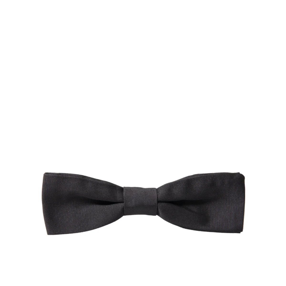 Dolce Gabbana Dark Gray Silk Bow Tie Opulence &