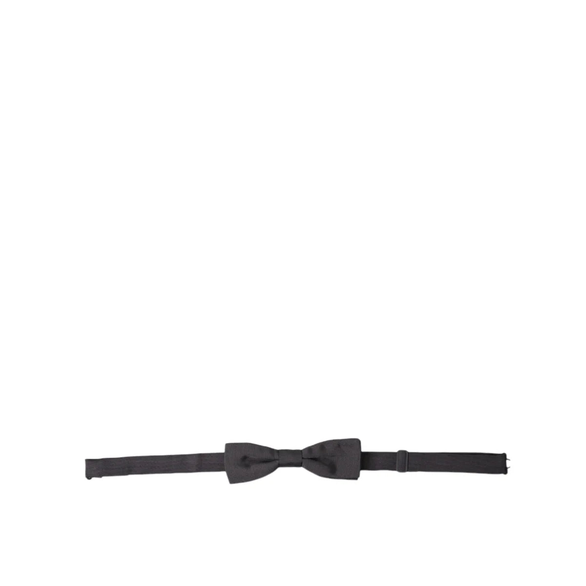 Dolce Gabbana Dark Gray Silk Bow Tie Opulence &