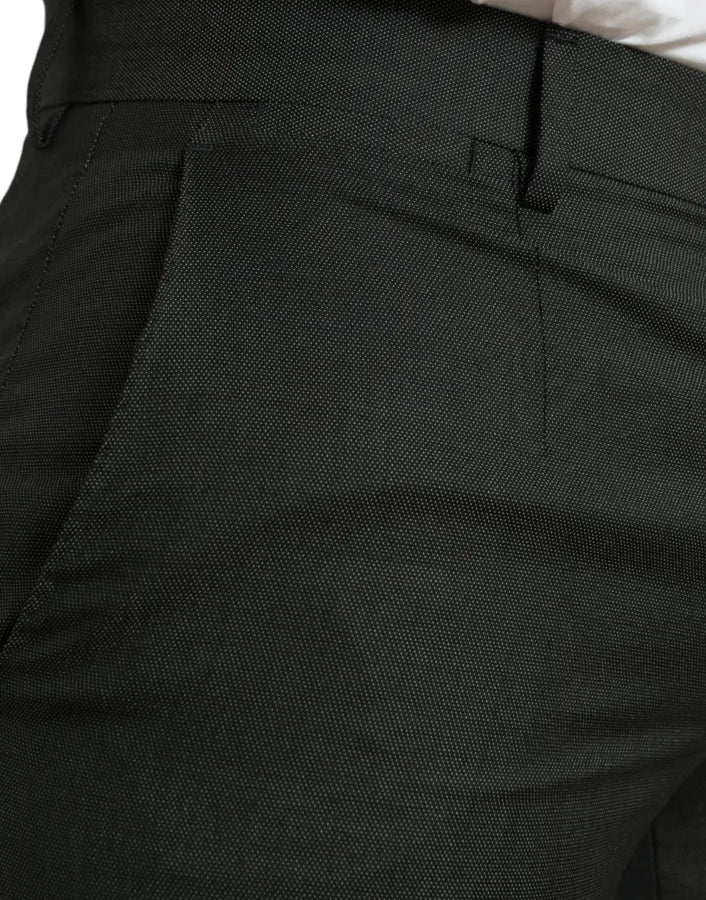 Dolce &amp; Gabbana Dark Gray Stretch Slim Formal Pants