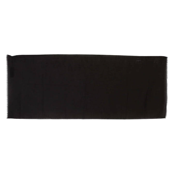 Dolce & Gabbana Dark Gray Virgin Wool Striped Pattern Wrap Scarf