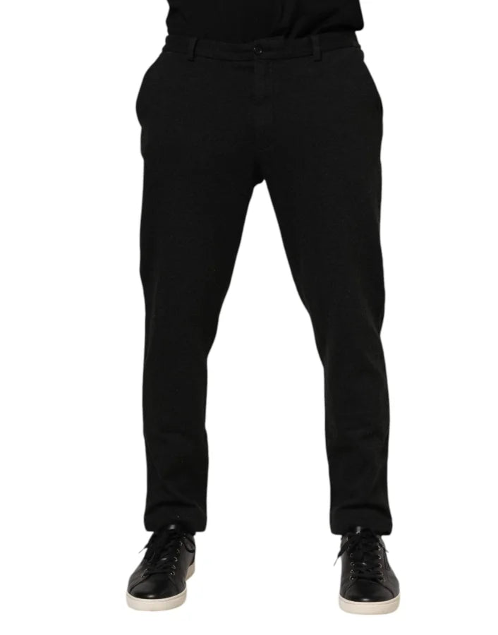 Dolce &amp; Gabbana Dark Gray Viscose Dress Men Pants