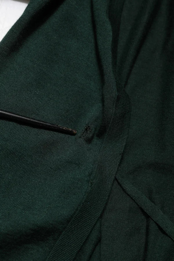 Dolce &amp; Gabbana Dark Green Cashmere Silk Cardigan Sweater