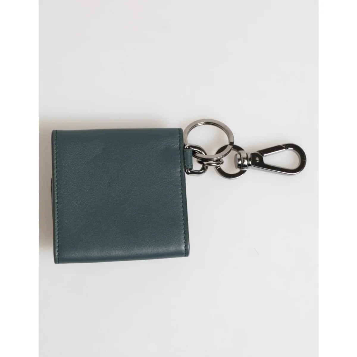 Dolce & Gabbana Dark Green Leather Coin Purse Keychain Wallet