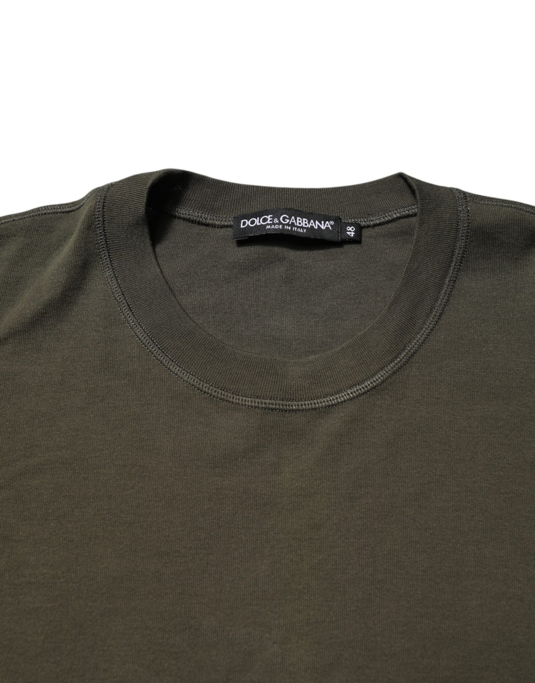 Dolce &amp; Gabbana Dark Green Long Sleeves Crew Neck T-shirt