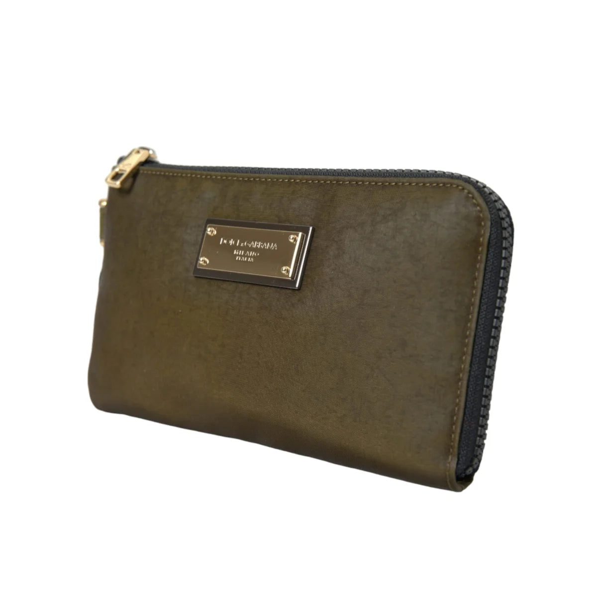 Dolce & Gabbana Dark Green Nylon Logo Multifunctional Kit 2 Pcs Set Bags