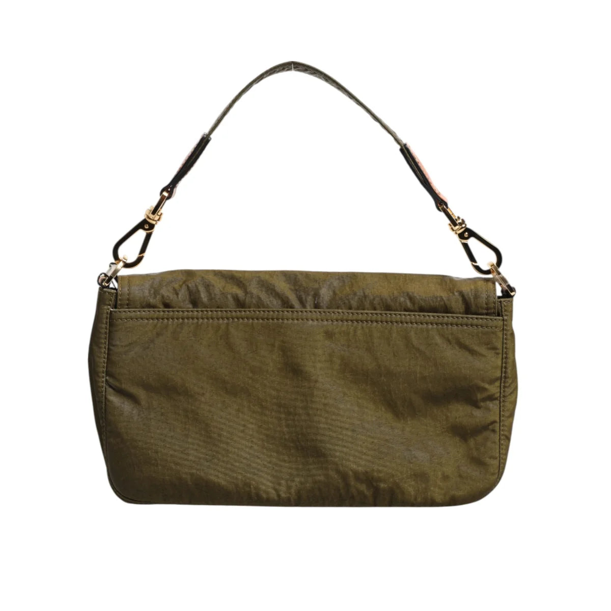 Dolce & Gabbana Dark Green Shoulder Bag with Logo Plaque