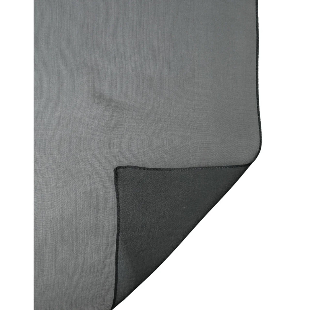 Dolce &amp; Gabbana Dark Green Stole Silk Neck Wrap Shawl Scarf
