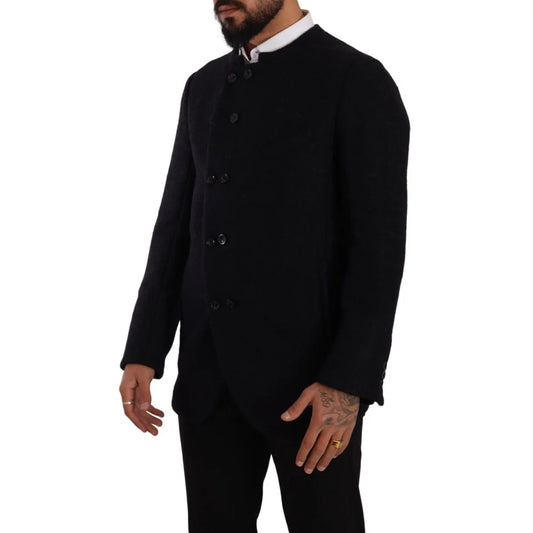 Dolce Gabbana Dark Grey Italian Luxury Button Down Jacket &