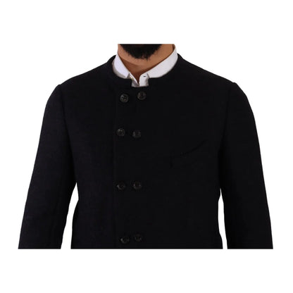 Dolce Gabbana Dark Grey Italian Luxury Button Down Jacket &