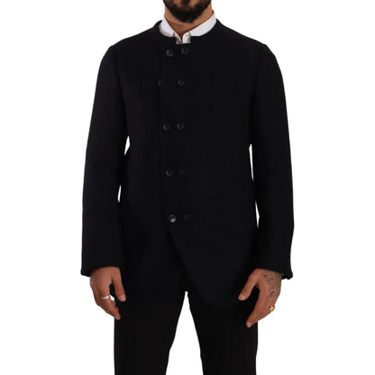 Dolce Gabbana Dark Grey Italian Luxury Button Down Jacket &