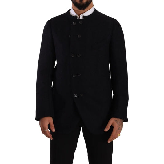 Dolce Gabbana Dark Grey Italian Luxury Button Down Jacket &