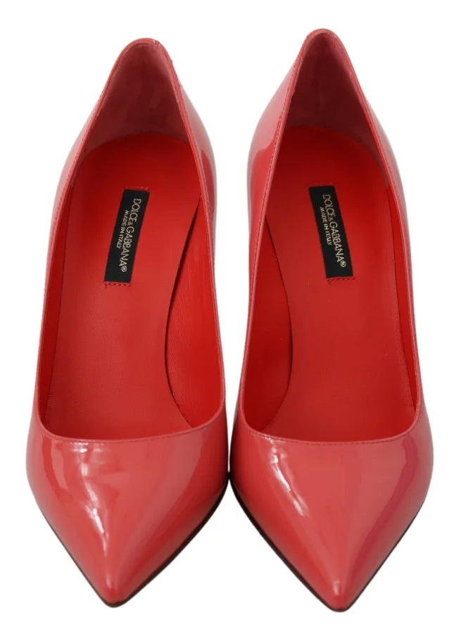Dolce &amp; Gabbana Dark Pink Patent Leather Heels Pumps