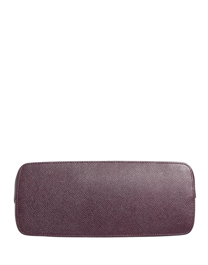 Dolce &amp; Gabbana Dark Purple Leather Dg Logo Zip Around Hand Purse Wallet