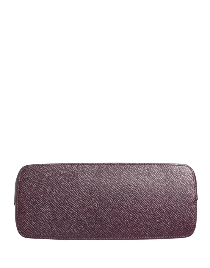 Dolce &amp; Gabbana Dark Purple Leather DG Logo Zip Around Hand Purse Wallet