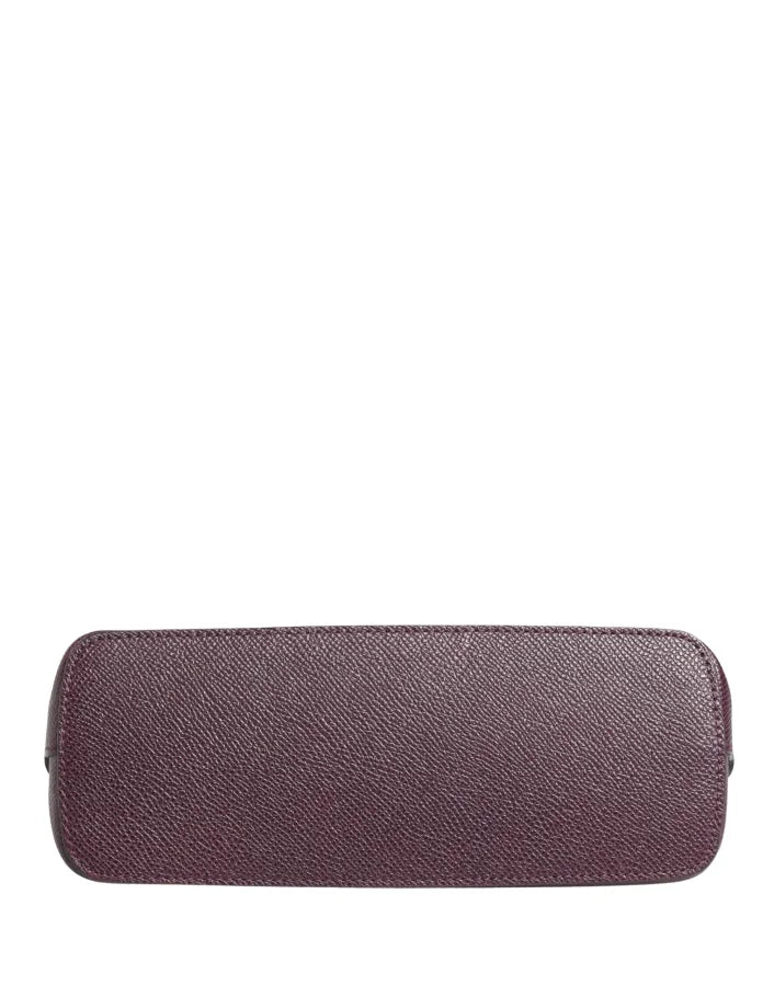 Dolce &amp; Gabbana Dark Purple Leather DG Logo Zip Around Hand Purse Wallet