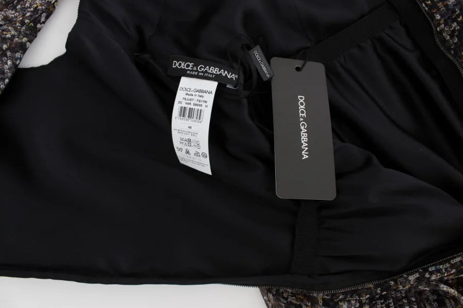 Dolce &amp; Gabbana Dark Silk Shift Gown Full Length Dress