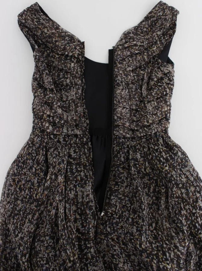 Dolce &amp; Gabbana Dark Silk Shift Gown Full Length Dress
