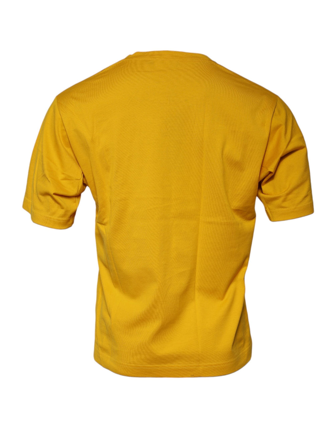 Dolce &amp; Gabbana Dark Yellow Logo Crew Neck Short Sleeves T-shirt