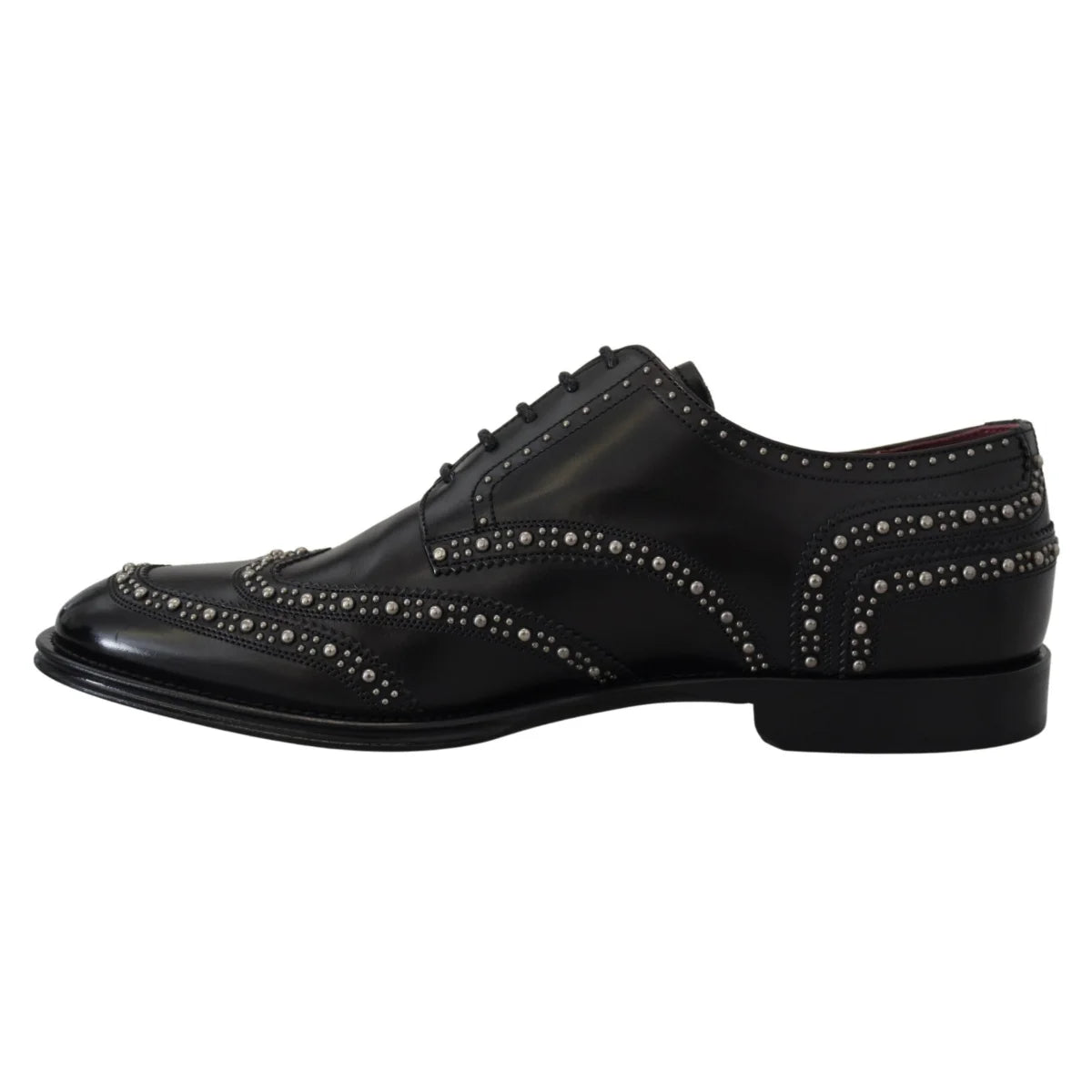 Dolce Gabbana Derby Shoes Featuring Silver Studs &