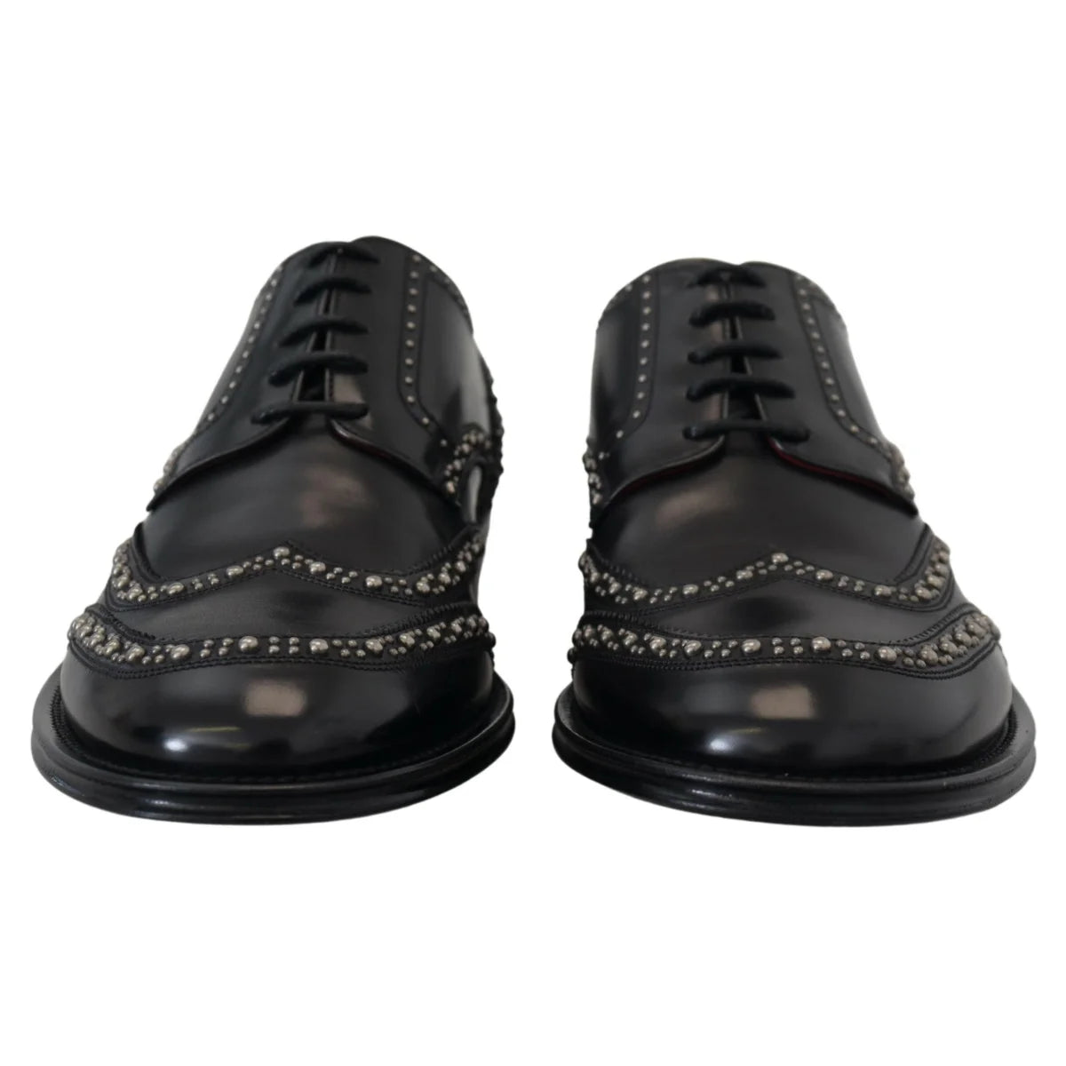 Dolce Gabbana Derby Shoes Featuring Silver Studs &