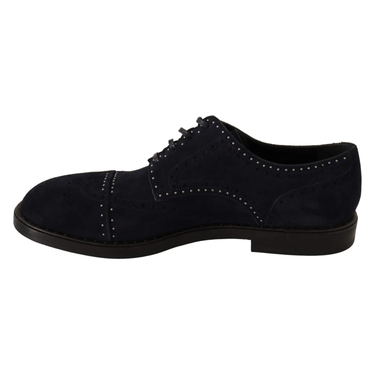 Dolce Gabbana Derby Shoes Suede Silver Studs Edgy Glamour &
