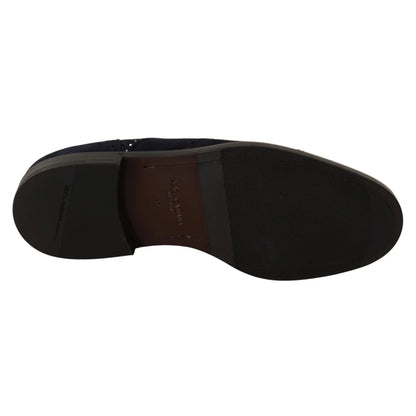 Dolce Gabbana Derby Shoes Suede Silver Studs Edgy Glamour &