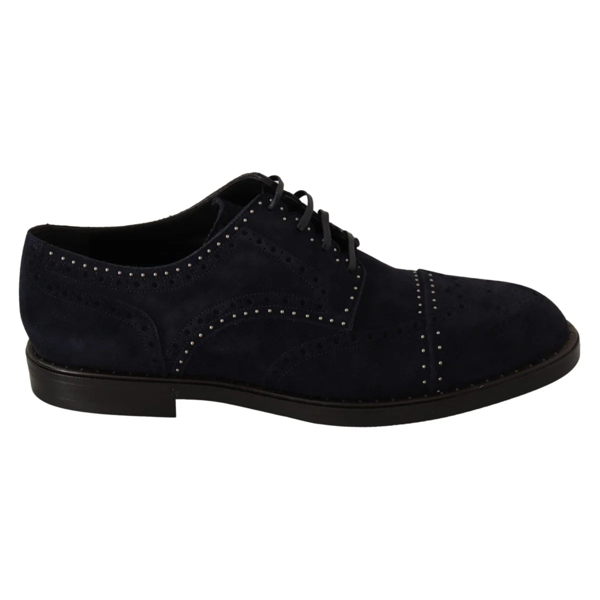 Dolce Gabbana Derby Shoes Suede Silver Studs Edgy Glamour &