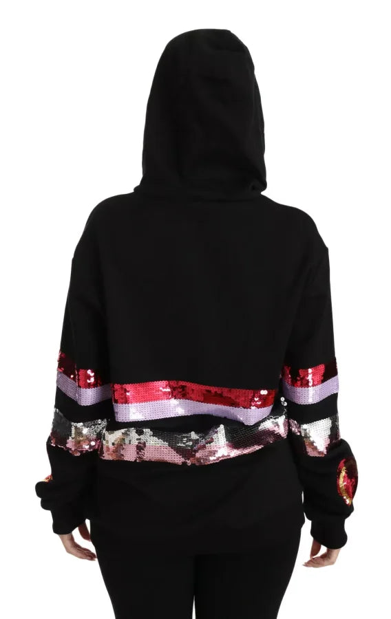 Dolce &amp; Gabbana DG Sequined Hooded Pullover Sweater