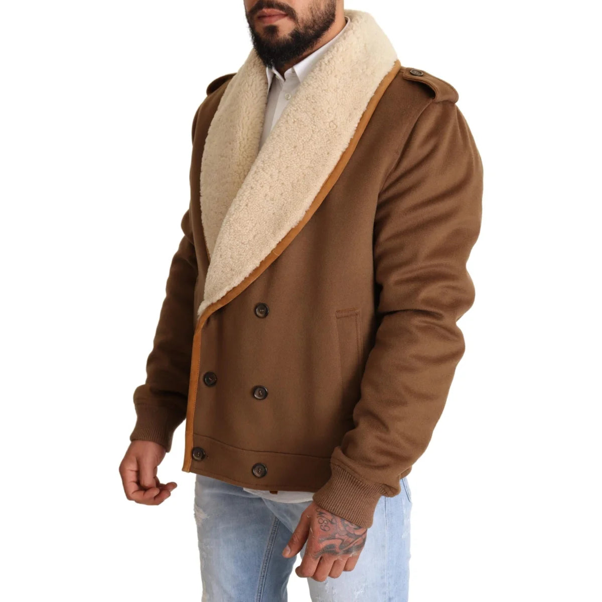 Dolce Gabbana Double Breasted Shearling Jacket Ultimate Luxury &