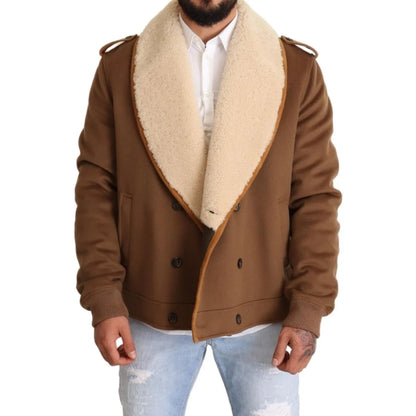 Dolce Gabbana Double Breasted Shearling Jacket Ultimate Luxury &