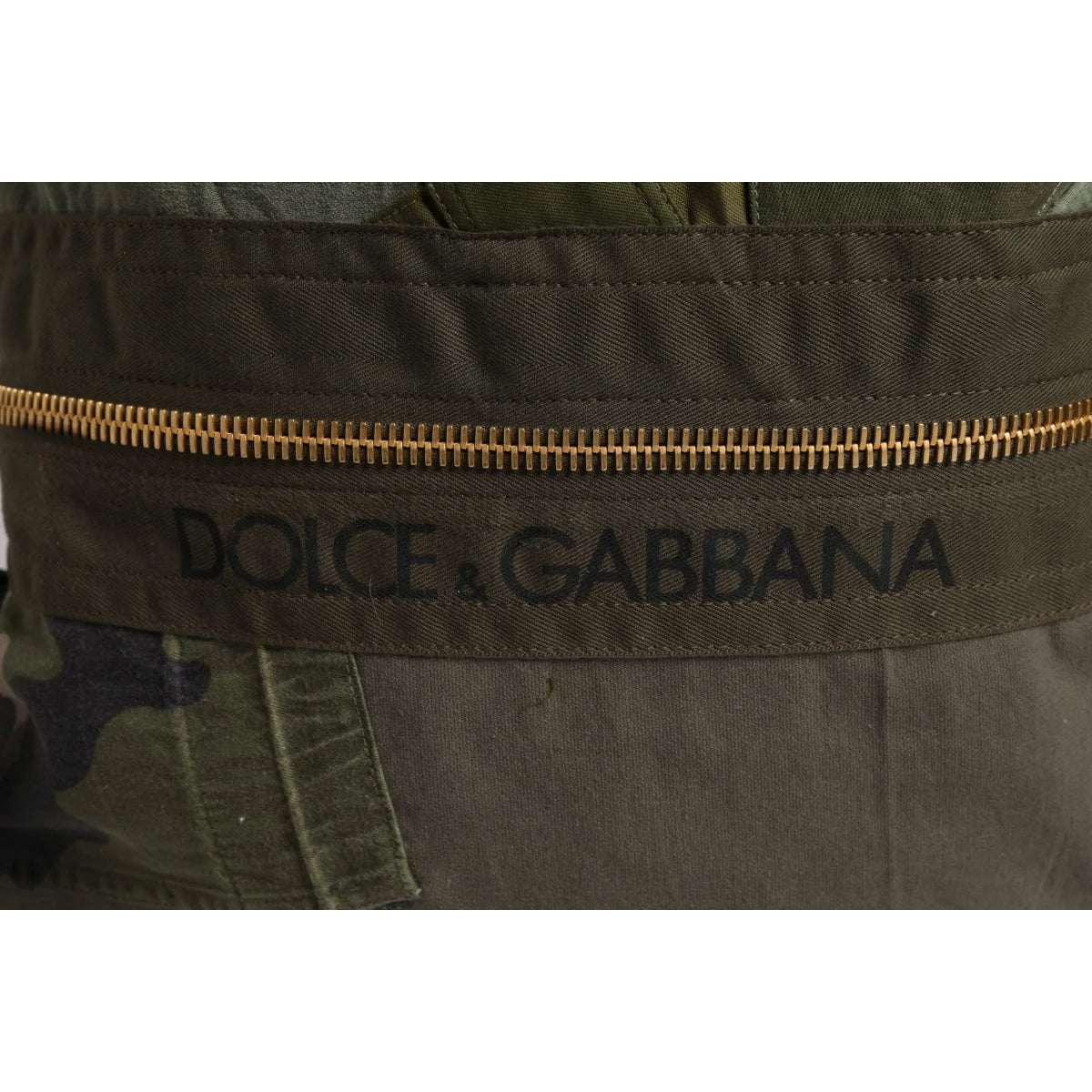 Dolce Gabbana Drawstring Closure Backpack Bag with Camouflage Style &